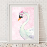 Royal Swan Princess Print - Pink