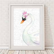 Royal Swan Princess Print - Lace