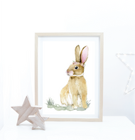 Whimsy Bunny Watercolour Print