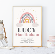 Lucy Rainbow Birth Print