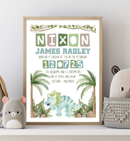 Dino Jungle Birth Print