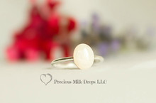 Breast Milk Stone Ring 7 x 9 mm Oval 