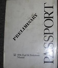 1996 Honda Passport Fuel Emissions Preliminary Service Shop Repair Manual OEM