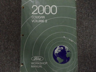 2000 MERCURY COUGAR Service Shop Repair Manual VOLUME 2 FACTORY OEM BOOK USED