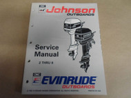 1993 Johnson Evinrude Outboards 2 thru 8 ET WATER DAMAGE Service Manual OEM Boat