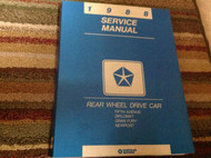1988 Chrysler Newport & Dodge Caravelle Salon Service Shop Repair Manual RWD OEM