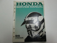 1986 HONDA XR 250 R XR250R Service Shop Repair Manual FACTORY OEM BOOK USED 86