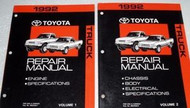 1992 Toyota TRUCK PICK UP Service Shop Repair Manual Set BRAND NEW 2 VOLUME X