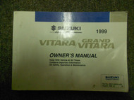 1999 SUZUKI VITARA & GRAND VITARA Factory Owners Manual OEM FACTORY NEW SUZUKI