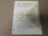 1972 Johnson Outboards Service Shop Repair Manual 65 HP 65ES72 65ESL72 OEM NEW X