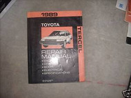 1989 TOYOTA TERCEL Service Shop Repair Manual FACTORY OEM 89 FACTORY BOOK