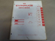 1970 Evinrude Service Shop Repair Manual 60 HP 60HP 60072 60073 OEM Boat NEW