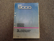 1987 Saab 9000 3:2 Electrical System Wiring Diagrams Service Repair Shop Manual