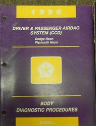 1996 DODGE PLYMOUTH NEON BODY Diagnostic Procedures Service Shop Manual OEM