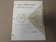 1972 Johnson Outboards Service Shop Repair Manual 4 HP 4W72 4R72 OEM Boat x