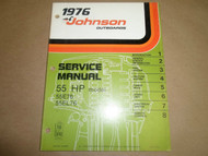 1976 Johnson Outboards Service Shop Repair Manual 55 HP 55E76 55EL76 OEM Boat x