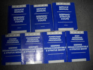 2002 CHRYSLER SEBRING Service Shop Manual Set DEALERSHIP FACTORY 02 BOOKS HUGE