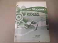 1973 Johnson Outboards Service Manual 2 HP 2R73 OEM Boat