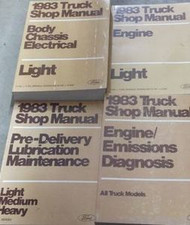 1983 Ford F-150 F100 250 350 Bronco Truck Service Shop Repair Manual Set 4 BOOKS