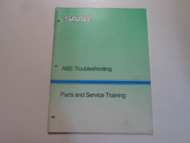 1980s 1990s Saab ABS Troubleshooting Parts & Service Training Manual MINOR STAIN