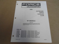 1989 Force Outboards Parts Catalog 15 HP OB 4394 B Models OEM Boat 89
