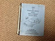 1991 BUICK PARK AVENUE ULTRA Trim & Chassis Match Check Manual VERY RARE BOOK