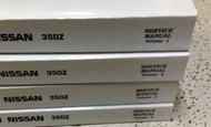 2007 Nissan 350Z 350 Z Service Repair Shop Manual 4 VOLUME SET FACTORY NEW OEM