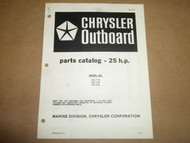 1981 Chrysler Outboard Parts Catalog 25 HP OB 3775 OEM Boat 81