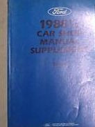 1988 1988 1/2 FORD ESCORT Service Repair Shop Manual SUPPLEMENT OEM BOOK