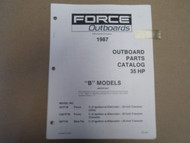 1987 Force Outboards Parts Catalog 35 HP B Models OB 4160 OEM Boat 87 Brunswick