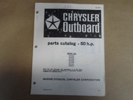 1982 Chrysler Outboard Parts Catalog 50 HP OB 3848 OEM Boat 82
