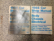 1985 FORD CROWN VICTORIA TOWN CAR GRAND MARQUIS Service Shop Manual SET W PT B