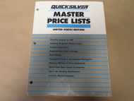 1995 QuickSilver Marine Master Price Lists US Edition 90-74990-96 OEM Boat