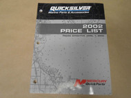 2002 Quicksilver Marine Parts and Accessories Price List Manual OEM Boat 02