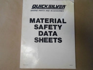 Quicksilver Marine Material Safety Data Sheets A-605-388 OEM Boat WORN