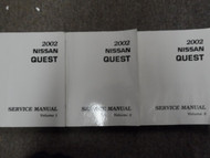 2002 Nissan Quest Service Repair Shop Manual 3 Volume SET FACTORY OEM BOOKS 02