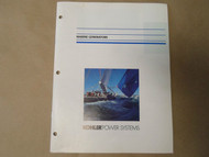 Kohler Power Systems Marine Generators Feature Book OEM Boat