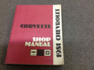 1981 Chevrolet CHEVY CORVETTE Service Repair Shop Manual FACTORY DEALERSHIP x