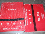 1994 FORD ASPIRE Service Repair Shop Manual Set W ELECTRICAL WIRING DIAGRAM EVTM