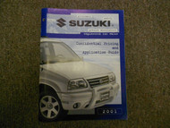 2001 Suzuki Genuine Accessories Confidential Pricing Application Guide Manual 01