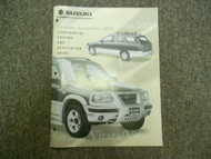 2000 Suzuki Genuine Accessories Confidential Pricing Application Guide Manual 00