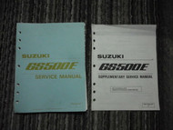 1989 1990 Suzuki GS500E Motorcycle Service Shop Repair Manual Set W SUPPLEMENT
