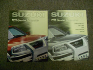 1999 Suzuki Genuine Accessories Confidential Pricing Application Guide Manual 99