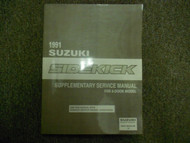 1991 Suzuki Sidekick Supplementary Service Repair Manual 4 DOOR MODEL GREAT COND