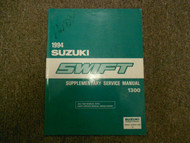 1994 Suzuki Swift 1300 Supplementary Service Shop Manual FACTORY OEM BOOK 94
