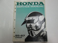 1985 1986 1987 1988 Honda CR80R Service Shop Repair Manual FACTORY OEM BOOK USED