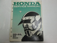 1988 1989 1991 HONDA Z50R Service Shop Repair Manual FACTORY OEM BOOK USED