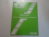 1983 Kawasaki KX 80 Motorcycle Owners Manual Service Manual FACTORY 2 VOL SET