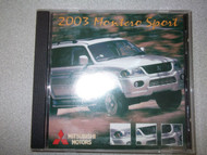 2003 MITSUBISHI MONTERO SPORT Service Repair Manual CD FACTORY OEM NEW 03