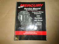 2002 Mercury 250 OptiMax Jet Drive Colored Wiring Diagrams US 90-888438 OEM 02